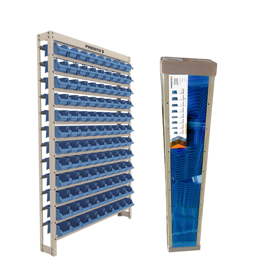 KIT ESTANTE GAVETEIRO ORGANIZADOR 108/3 AZUL
