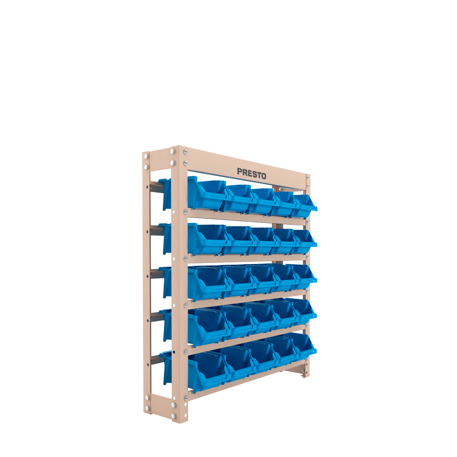 KIT ESTANTE GAVETEIRO ORGANIZADOR 25/3 AZUL