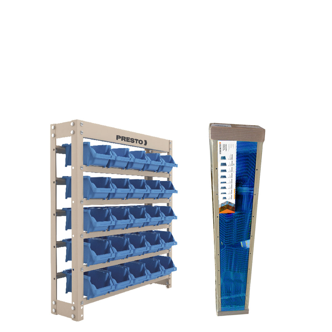 KIT ESTANTE GAVETEIRO ORGANIZADOR 25/3 AZUL