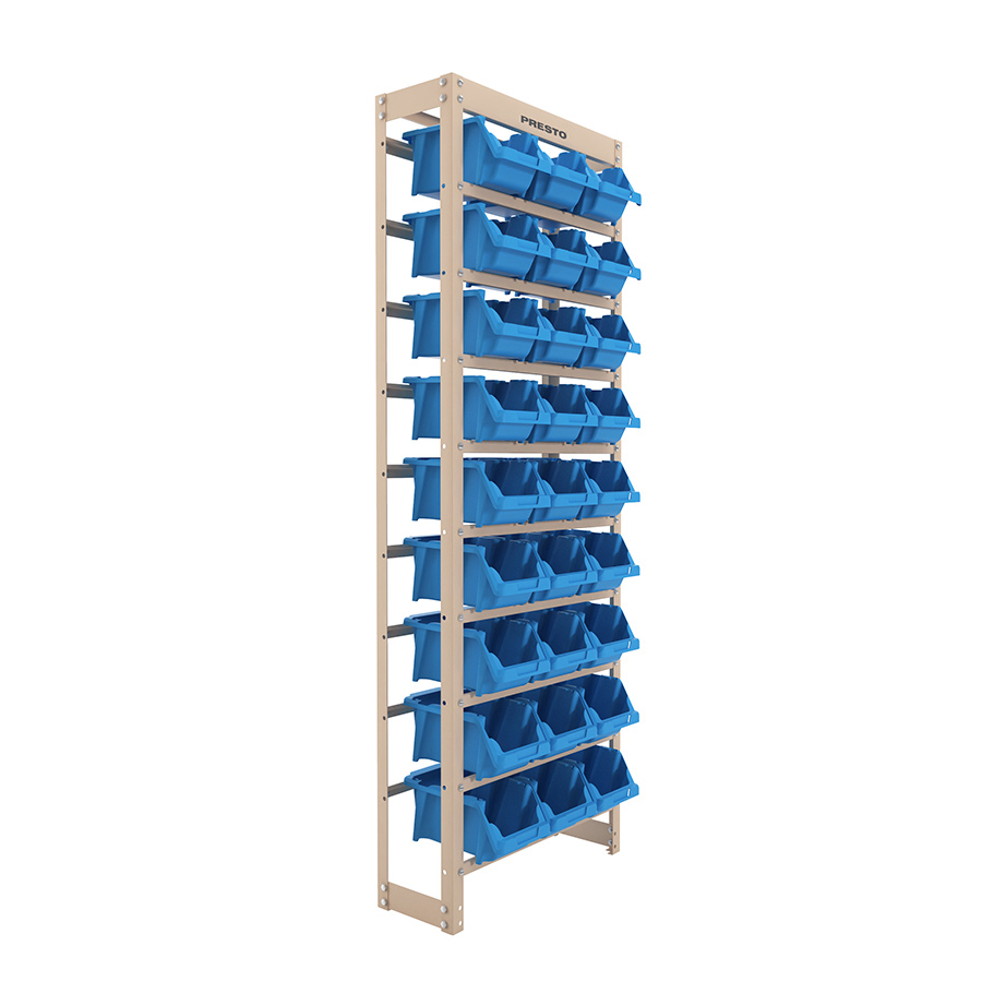 KIT ESTANTE GAVETEIRO ORGANIZADOR 27/5 AZUL