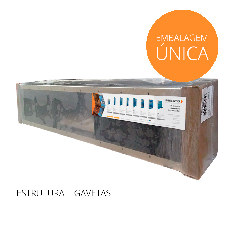 KIT ESTANTE GAVETEIRO ORGANIZADOR 27/5 AZUL