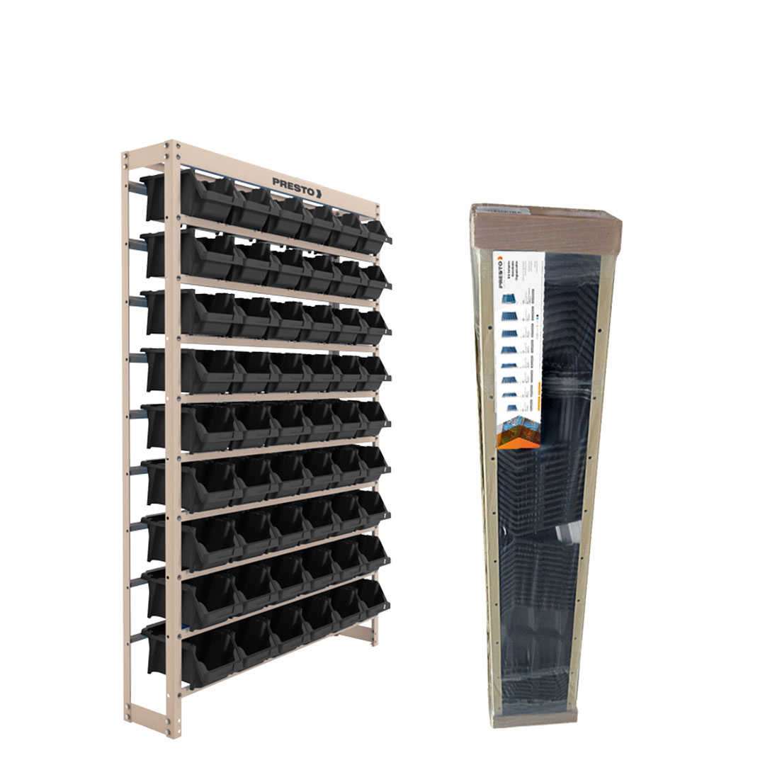 KIT ESTANTE GAVETEIRO ORGANIZADOR 54/5 PRETO