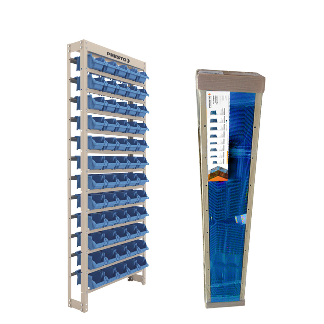 KIT ESTANTE GAVETEIRO ORGANIZADOR 60/3 AZUL